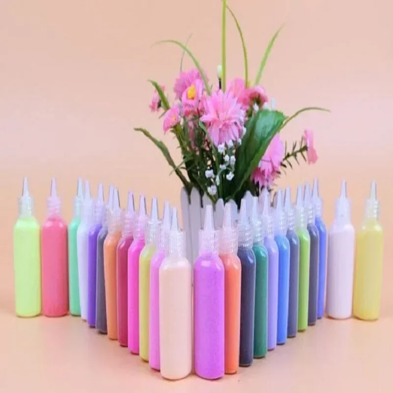 12 bottles 40g/bottle color sand for painting sand drawing art different colors sand mixed for educational toys materials