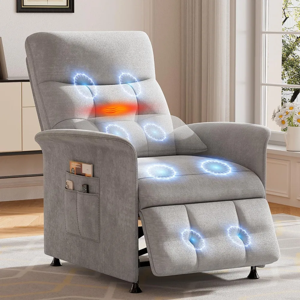 

Adult electric lounge chair with heating and vibration massage, adjustable electric lounge chair sofa with lumbar support Pi