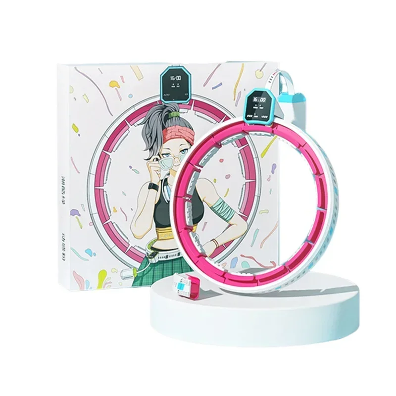 طوق هولا الصامت القابل للتعديل - طوق رياضي للتدليك قابل للفصل، معدات اللياقة البدنية لتنحيف البطن في صالة الألعاب الرياضية المنزلية وتخسيس الخصر #2