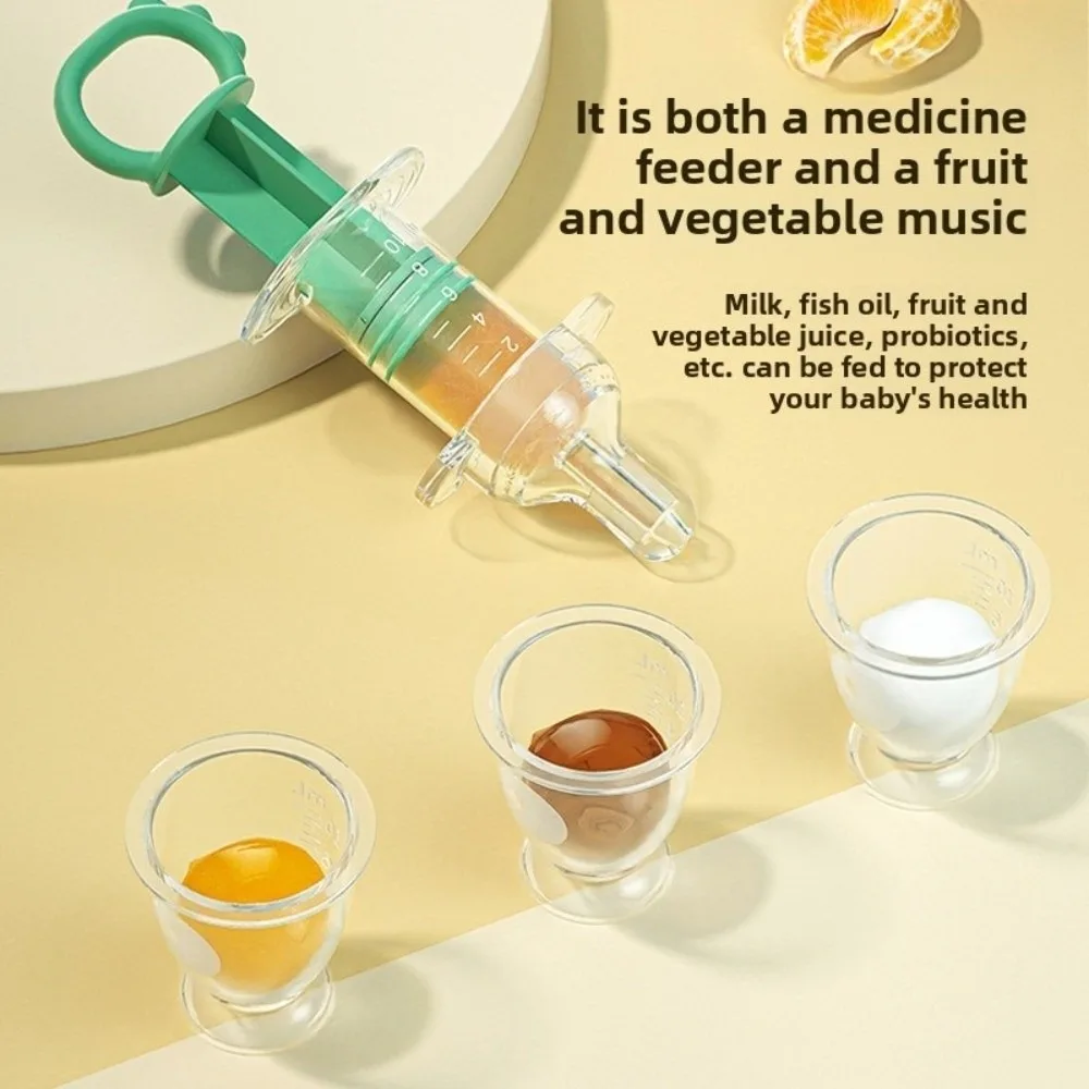 4pcs Set Portable Baby Training Feeder Soft Tip Prevent Choking Medicine Feeder Liquid Food Supplement