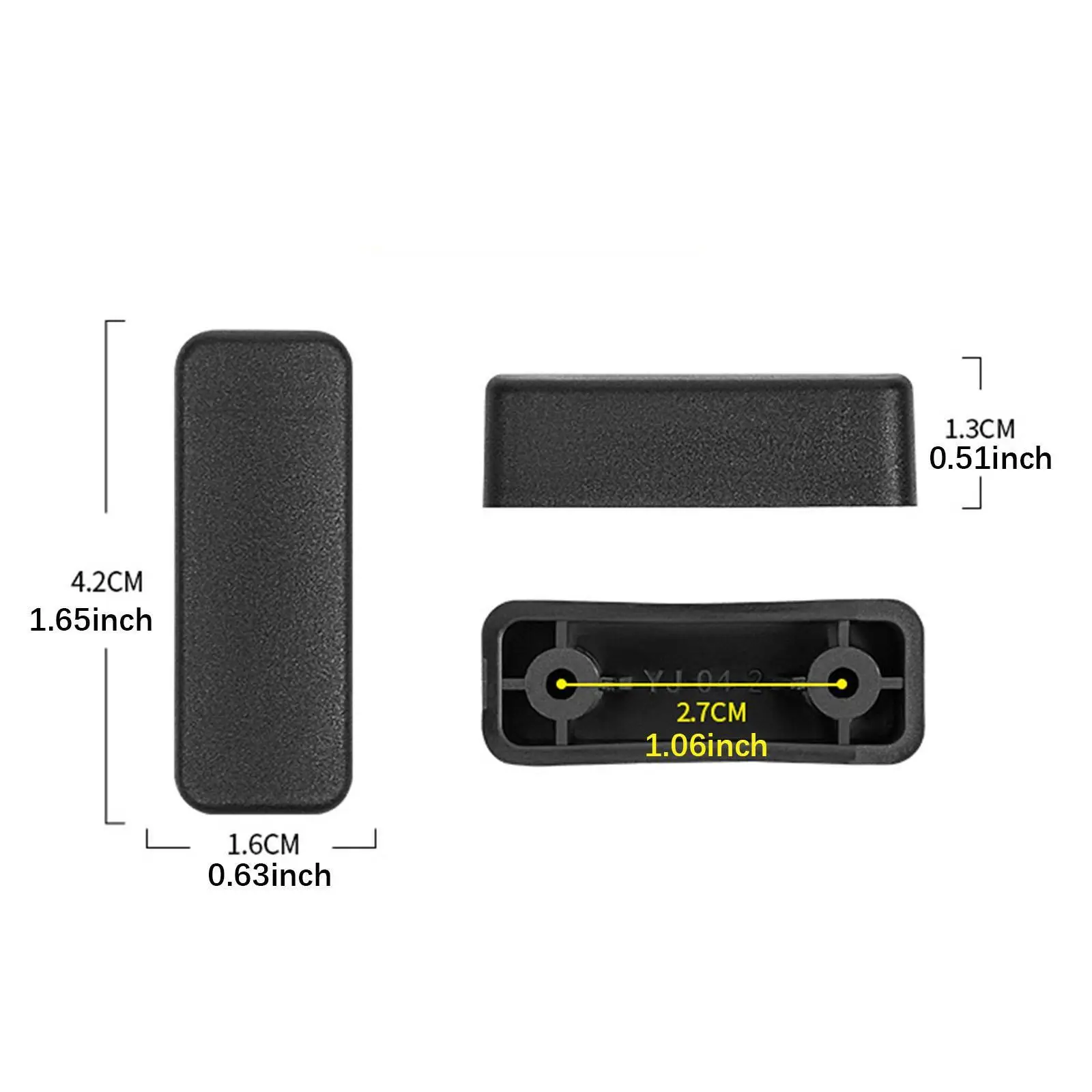 الأمتعة أسفل الجانب حامل البلاستيك مسمار قدم وسادة سوداء الأمتعة مسمار القدم لحماية وإصلاح حقيبة السفر #6