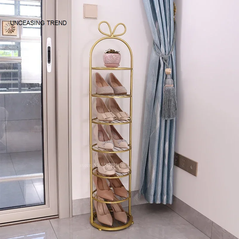 Modern Shoe Rack Metal shelving home vertical Storage Entrance furniture iron Storage shelf plant stand simple shoe Cabinets