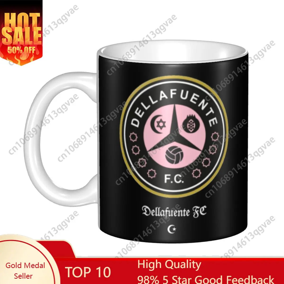 

Dellafuente FC Hip Hop Rock Coffee Mugs DIY Personalized Ceramic Mug Cup Creative Present