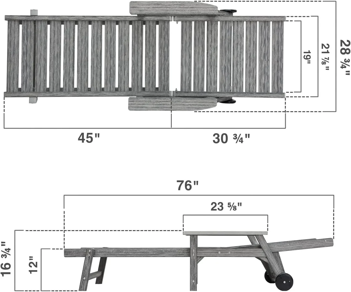 كراسي صالة تشيس لكراسي صالة خارجية HDPE خارجية مع مسند ظهر قابل للتعديل ومسند للذراعين لجميع الأحوال الجوية من البولي كربونات #3