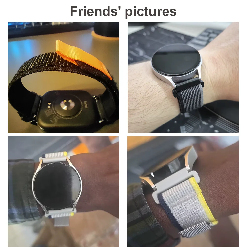 20mm 22mm strap For Samsung Galaxy Watch 7 40mm 44mm 6 Classic 5 Pro/Amazfit bip 6 Nylon Correa Bracelet HUAWEI Watch GT 5 Band image 5