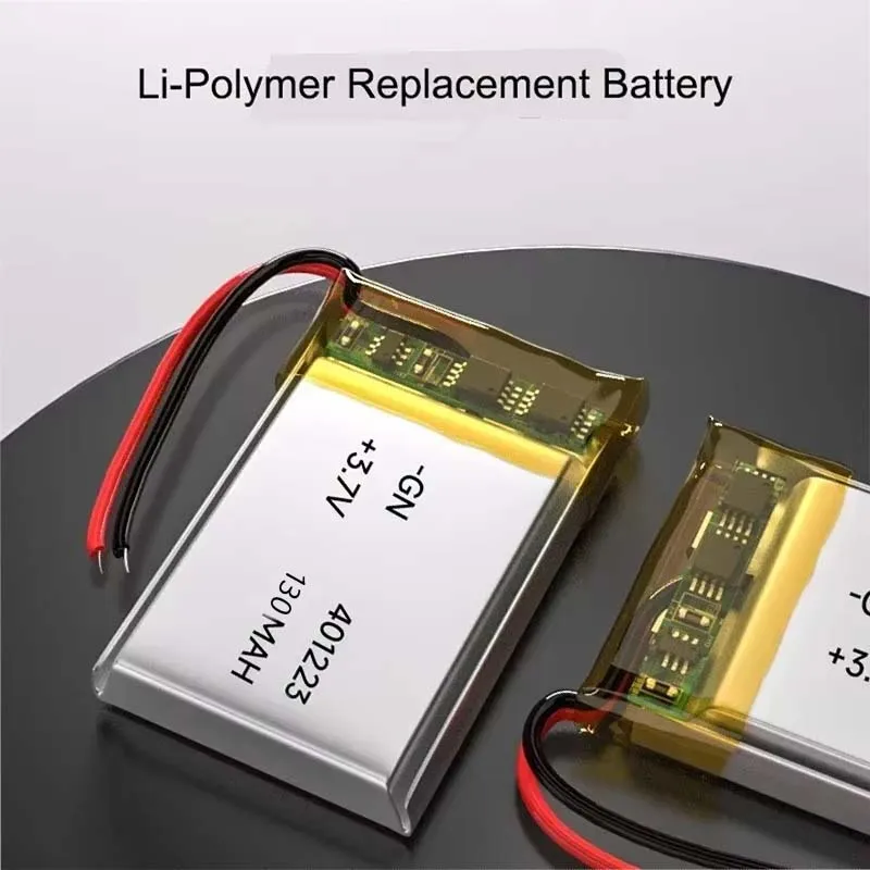 1-20 SZTUK 401223 3.7V Pełna bateria zamienna 130mAh Li-Polymer do głośników Bluetooth Xiaomi Mi Band 5 Band5 Watch 2-Wire — zdjęcie produktu 5