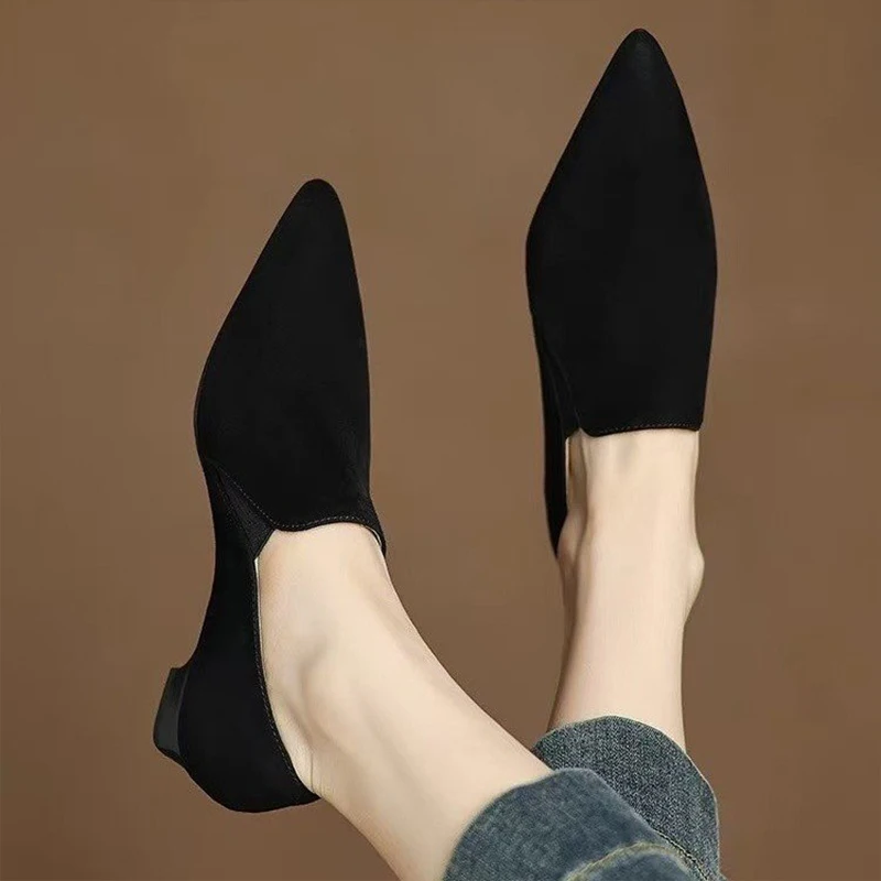 Pointed Toe Women Heeled Shoes Fashion Retro Pumps Designer Dress Shoes Elegant Woman Shoes 2025 Autumn Trend Female Zapatillas