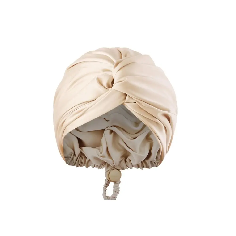 

Fashion Adjustable Satin Sleep Cap Elastic Double-layer Silky Satin Bonnet Curly Hair Headwear Hair Cap Sleeping