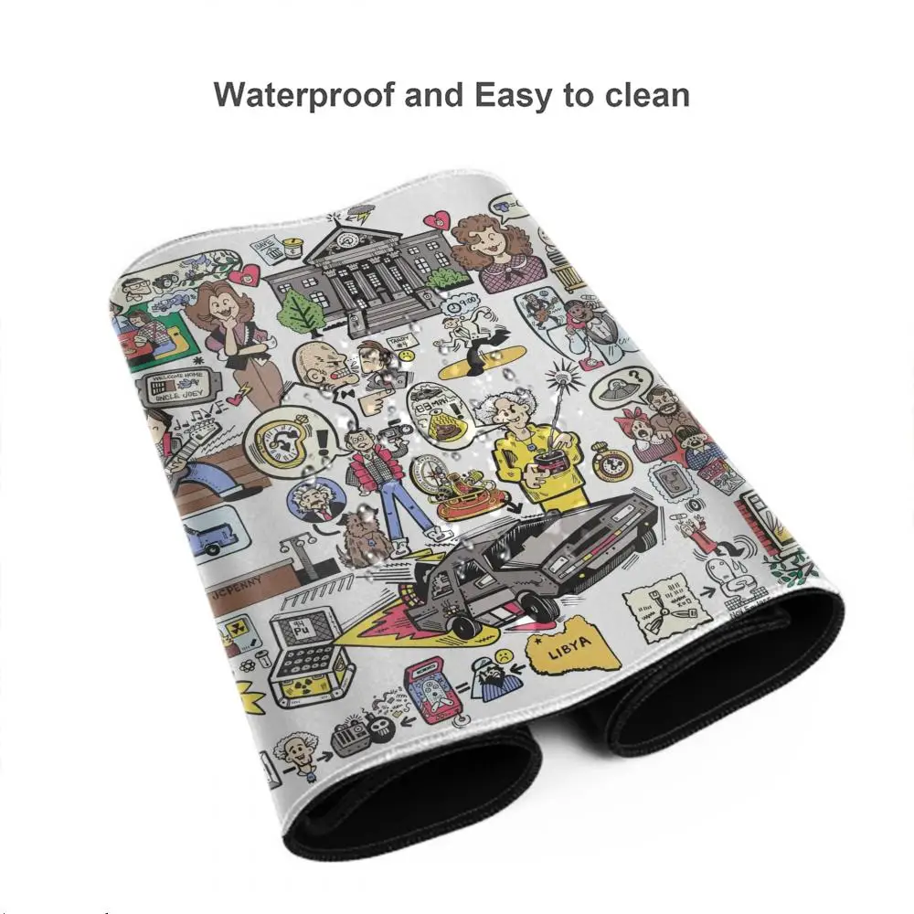 Ritorno al futuro Tappetino per mouse grande 90x40 cm Tappetino per mouse per computer Tappetino per tastiera grande Tappeto per tavolo per auto Tappetini per scrivania grandi Tappeti in gomma