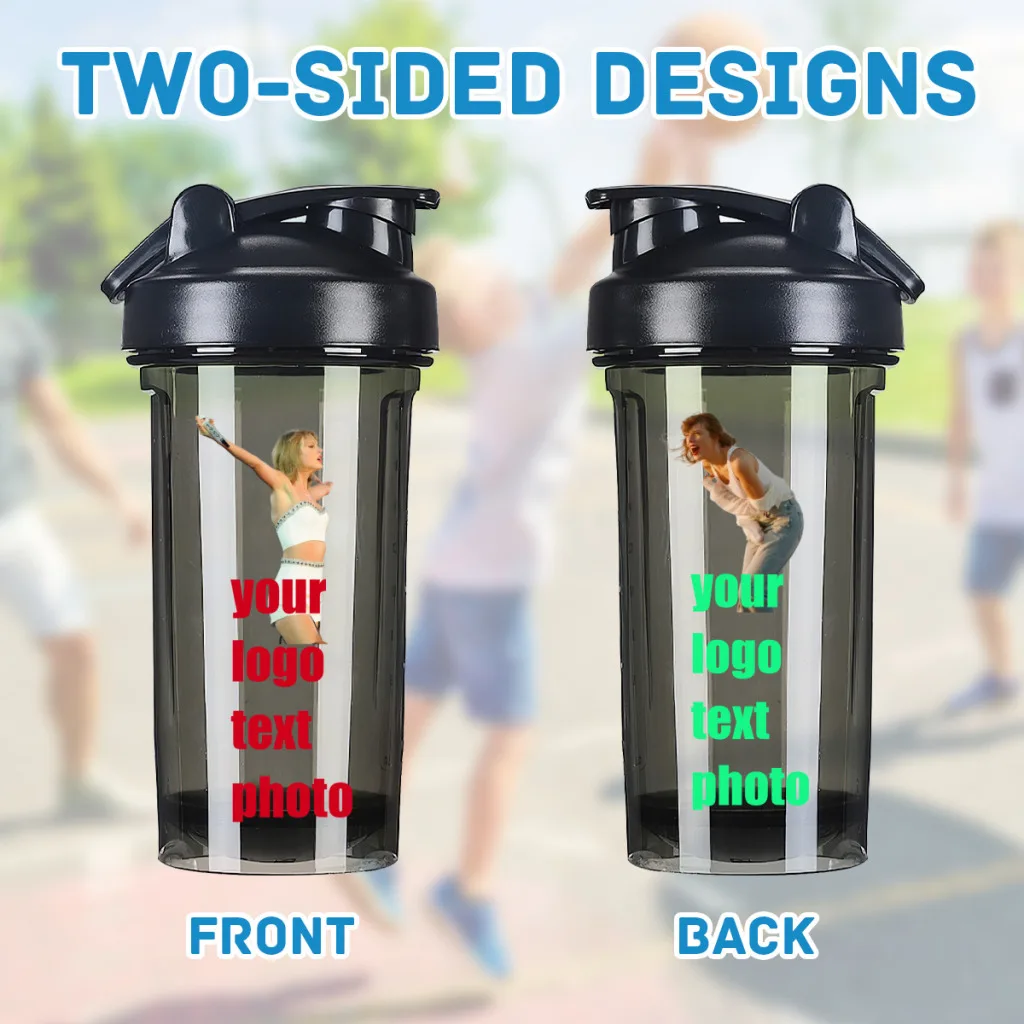 Customized Protein Shaker Cup Sports Supplements Shakers Fitness Bottle Leak Proof Portable Workout Water Cup Personalised 500ml