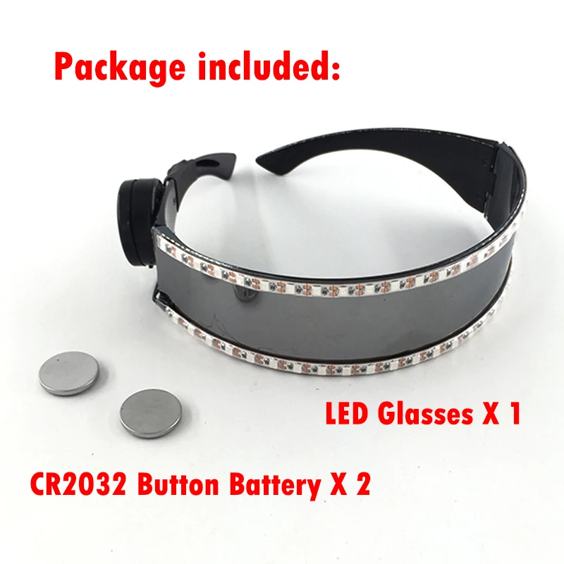 High Quality Luminous Glasses Cyberpunk Glowing Glasses Cool Glasses Glow in the Dark for Bar Night Club Dance Show Props