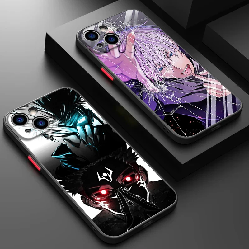 Anime Jujutsu Kaisen Phone Case For iPhone 16 15 14 13 12 11 Mini Pro Max X XR XSMax 7 8 Plus Matte Transparent Back Cover