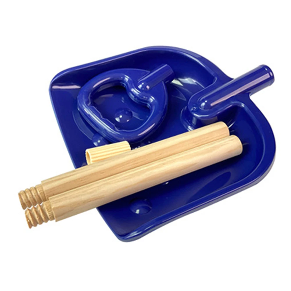 للعب الشتاء في الهواء الطلق للأطفال مجرفة الثلج القابلة للفصل مجرفة الثلج الخشبية للأطفال مع مغرفة بلاستيكية للشتاء #4