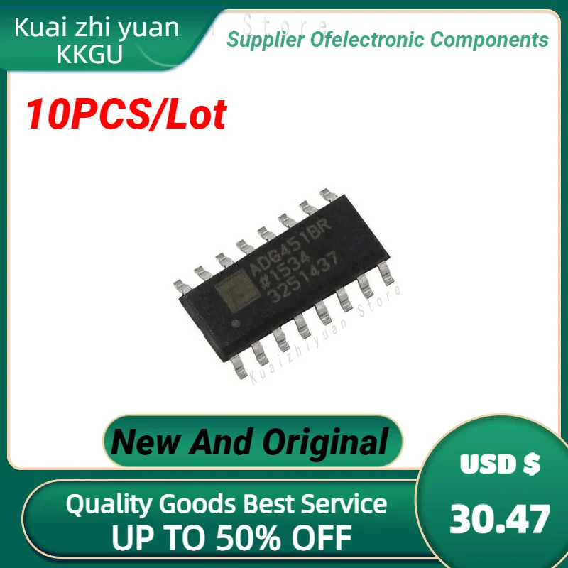 10PCS/Lot New And Original ADG451BRZ-REEL7 ADG451BRZ ADG451BRUZ-REEL7 Analog Switch SOIC-16 Quality Goods