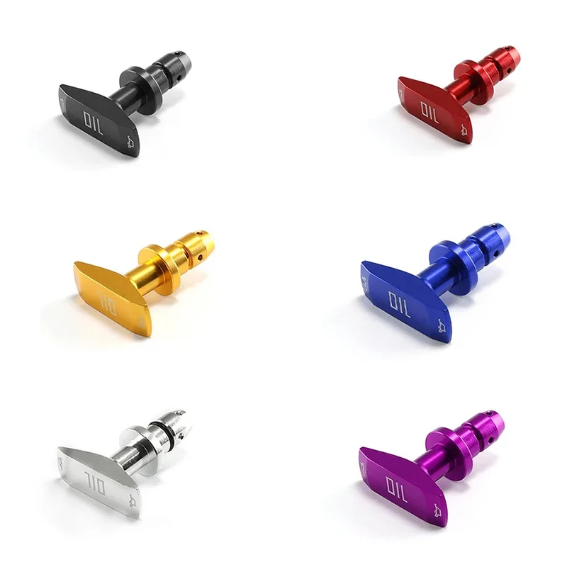 Auto Oil Dipstick Pull Handle Replacement Aluminum Alloy 5mm for 1999-2011 GT V8 GT500, Black, Blue, Red, Purple, Gold, Silver