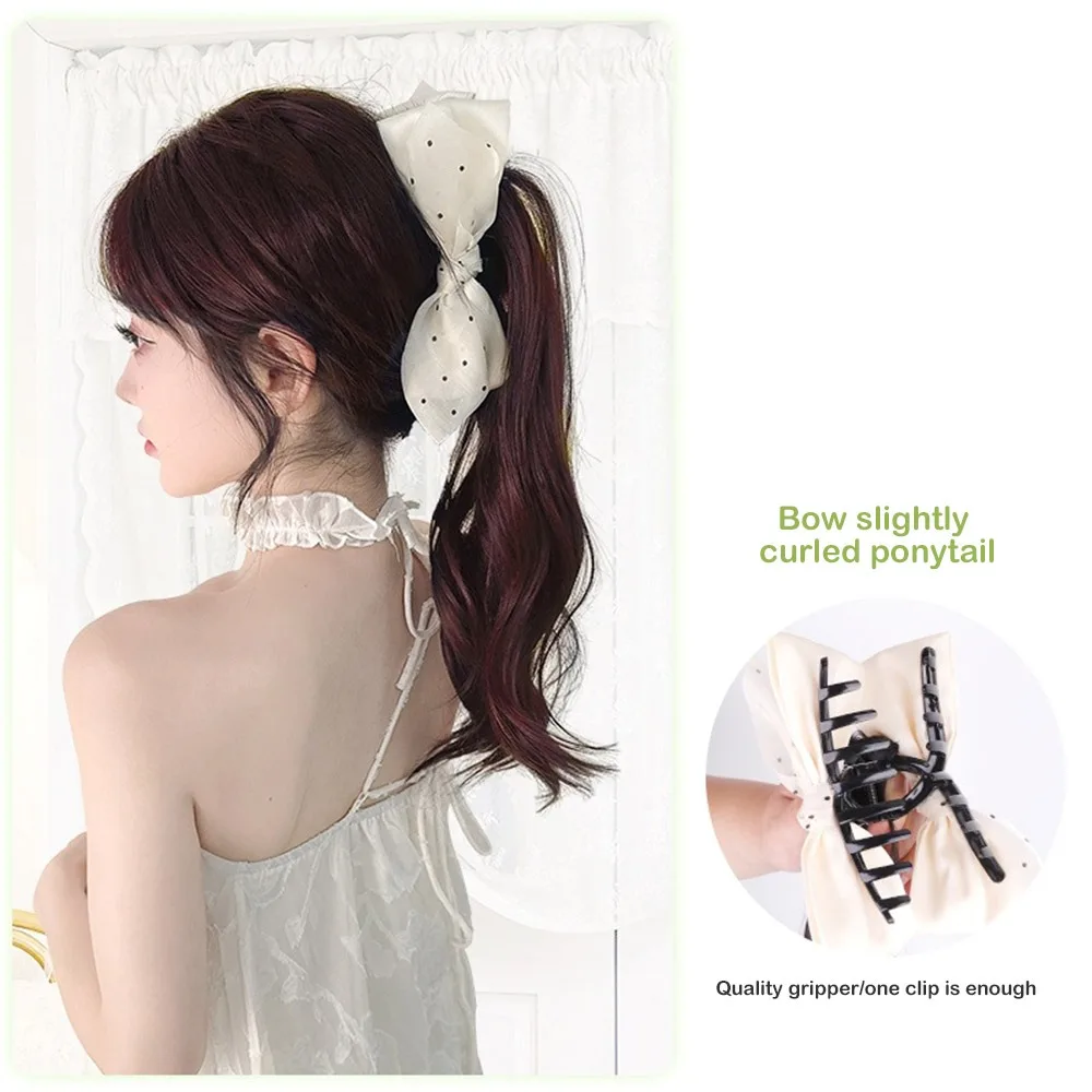 

New Multicolour Bowknot Side Ponytail Bowknot Design DIY Curly Ponytail Layered Style Natural Layered Ponytail Formal Occasions