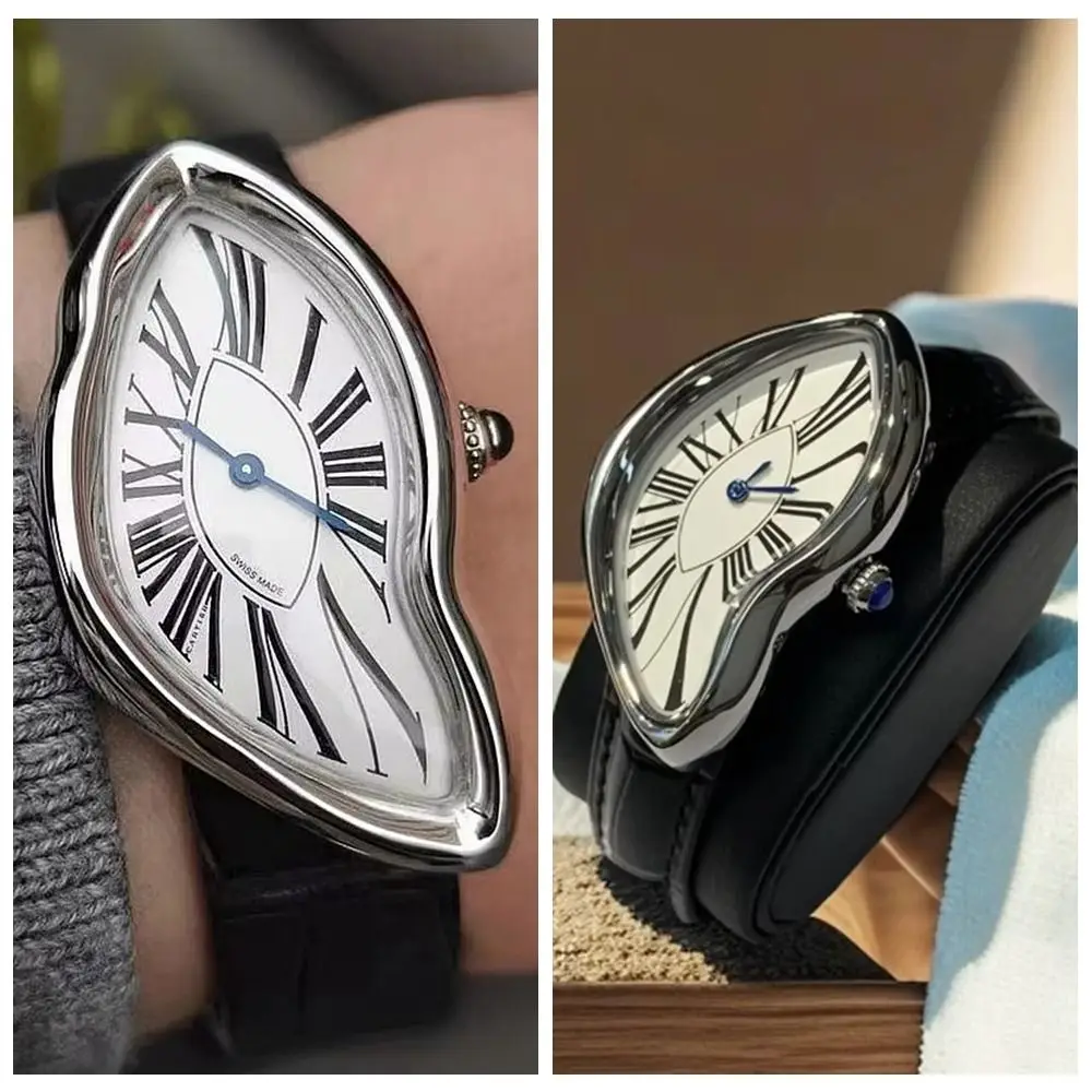 

2024 Twisted Casual Watches Lurury Stainless Steel Fashion Style Clock Genuine Leather Lightweight Chronograph