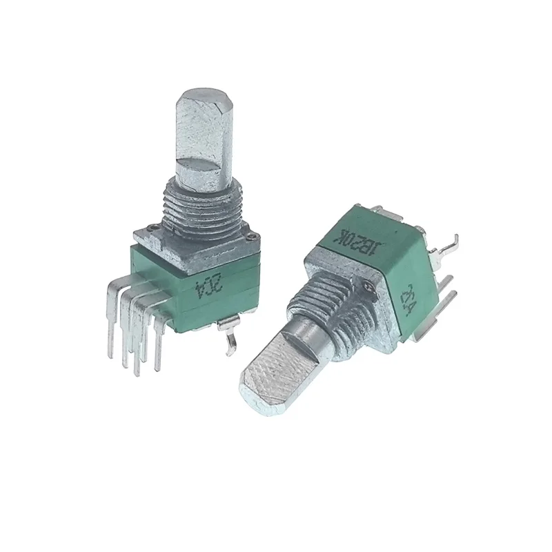 2PCS Taiwan ALPHA 09 RD902F Dual-gang Rotary Potentiometer B203 Vertical Volume Switch-axis 15mm