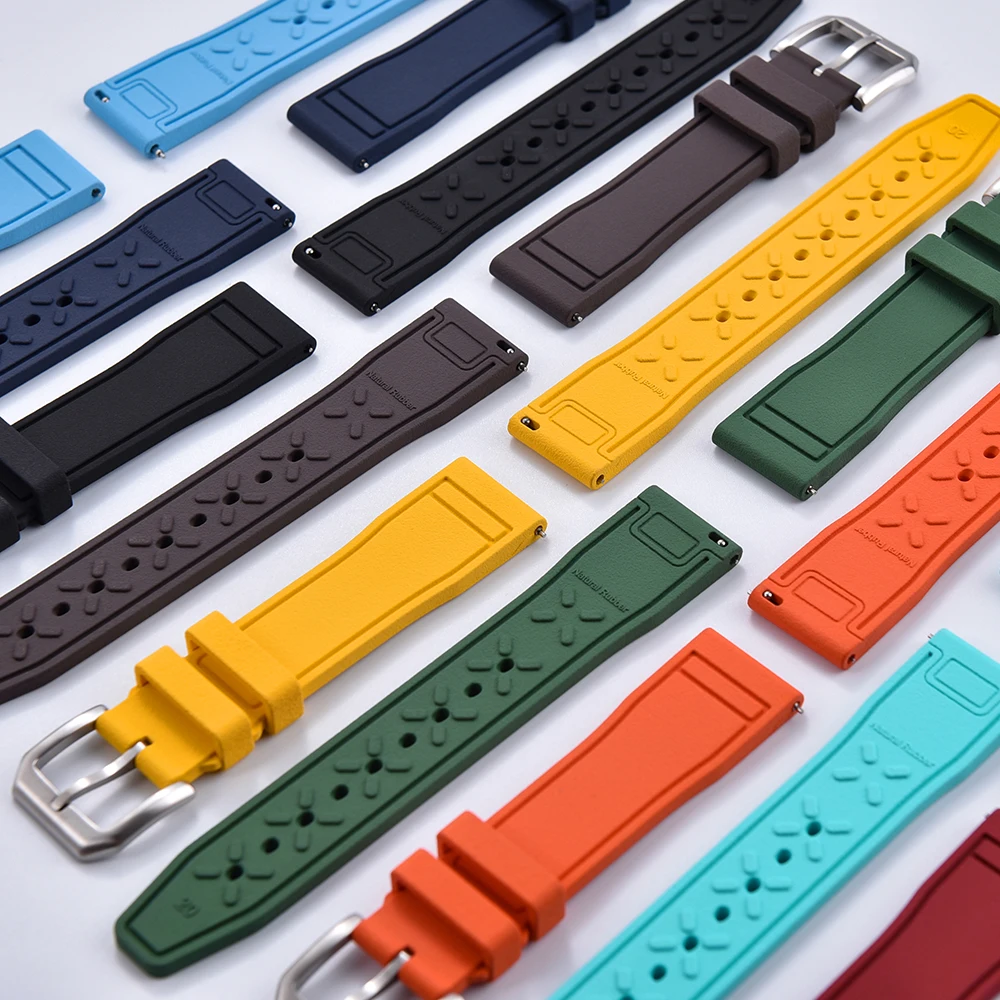 Neue FKM Fluorkautschuk-Bänder – Fkm Rubber Dive Watch Strap 20Mm Bewertung und Preis