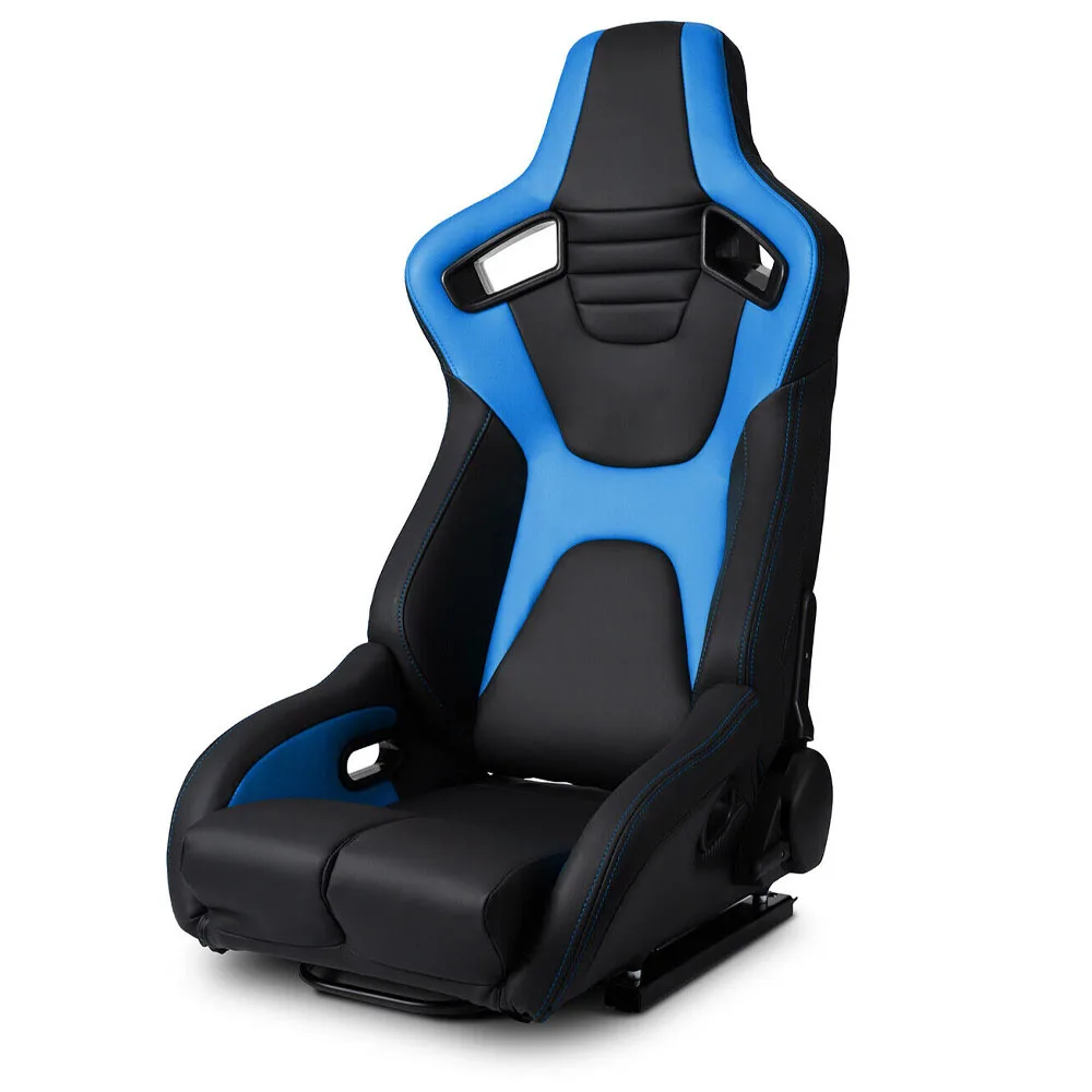 

1Pcs Racing Seats Universal 90-180 degree Adjustable Car Bucket Seats 3D PVC Full WRAP Leather Racing Seat with 1 Slider