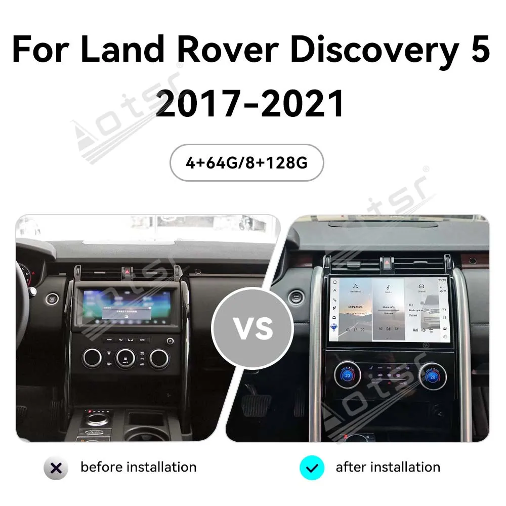 11.4 ''أندرويد 13 لاند روفر ديسكفري 5 2017-2021 سيارة لتحديد المواقع والملاحة CarPlay HD شاشة تعمل باللمس رئيس وحدة مشغل وسائط متعددة