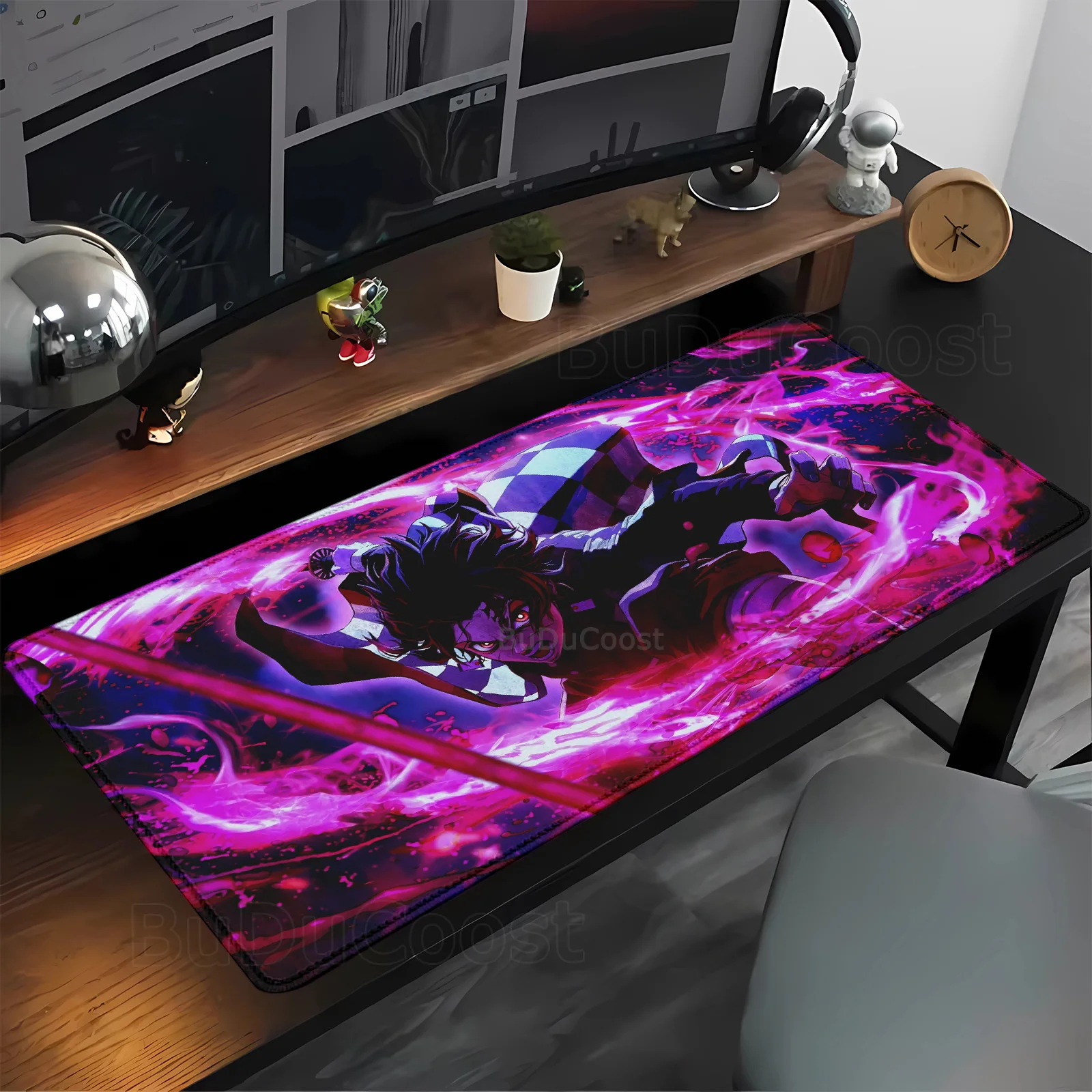

Demon Slayer: Kimetsu No Yaiba Gaming Mouse Pad Rubber Mat Deskmat Keyboard Pads Cartoon Cute Mousepad Pc Accessories Anime