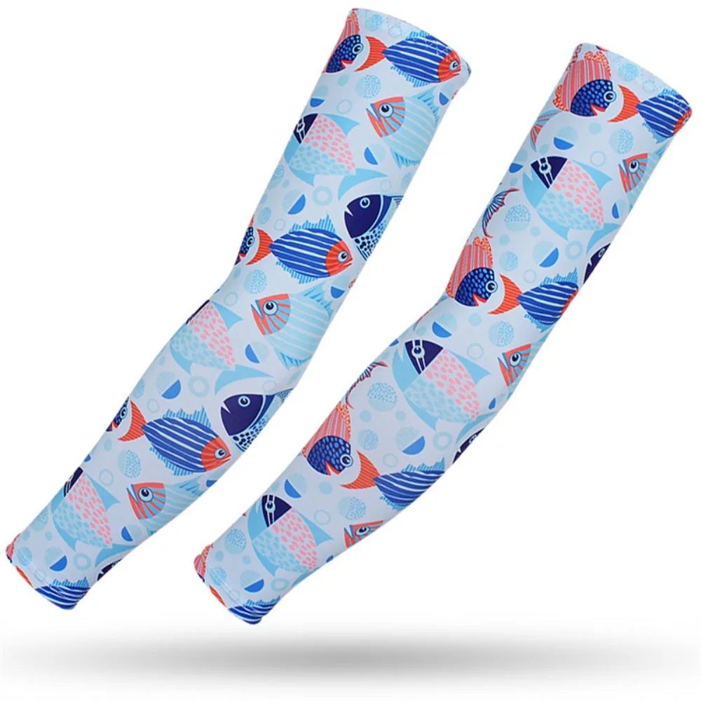 

Summer Sun Protection Sleeves Men's Animal Print Ice Sleeves Driving Ice Silk Arm Protection Gloves UV Resistant and Breathable