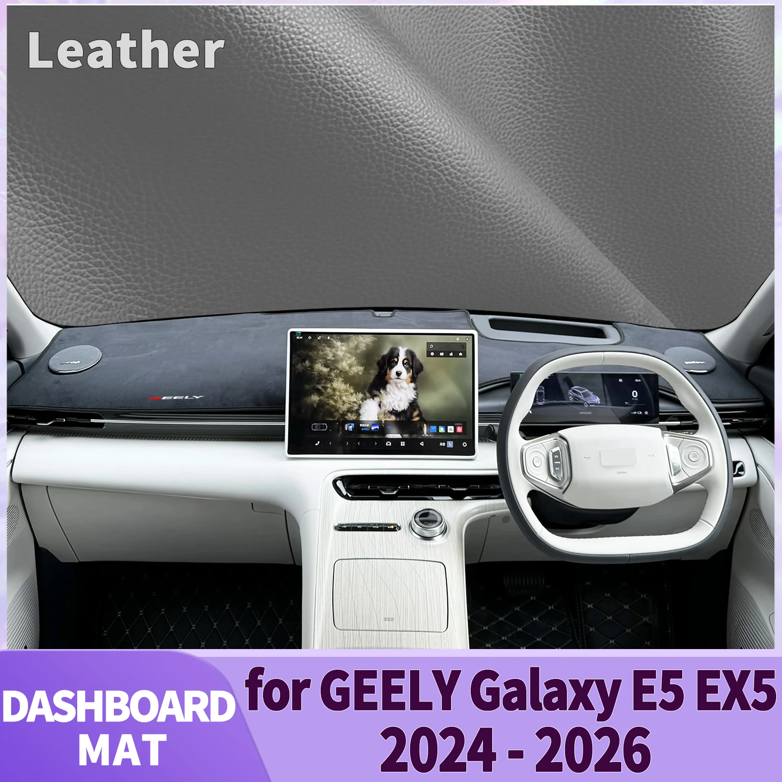 

for GEELY Galaxy E5 EX5 2024 2025 2026 Car Accessories Dashmat Dashboard Cover Pad DashMat Sunshade Protective Carpet Leather