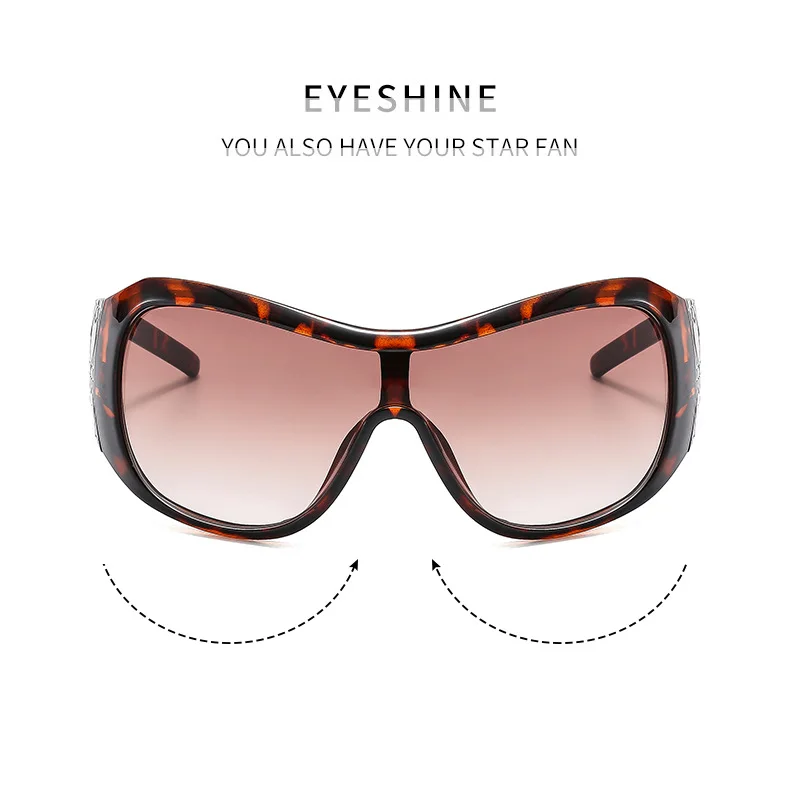 Mode Marke Design Übergroßen Y2K Sonnenbrille Frauen Für Männer Trendy Vintage Luxus Großen Rahmen Outdoor Sonnenschutz Goggle UV400 – Detail 2