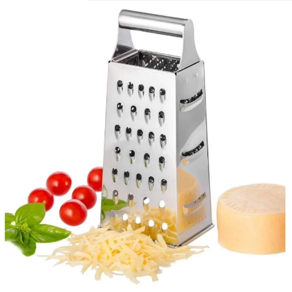 Stainless Steel 4 Sided Blades Household Box Grater Container Multipurpose Vegetables Cutter Kitchen Tools Manual Cheese Slicer