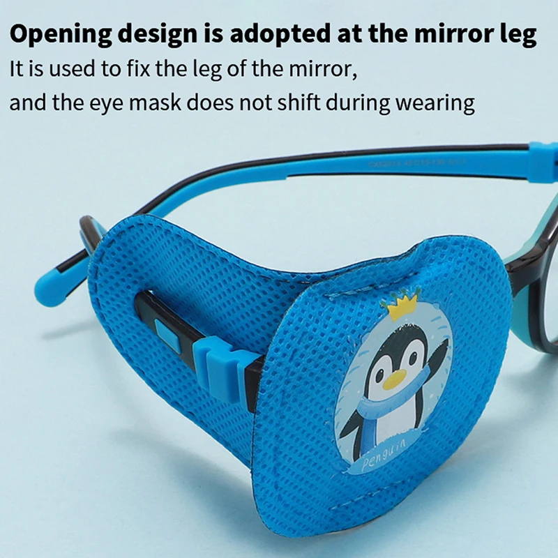 6PCS/box Child Eyeshade Cartoon Non-woven Left/Right Eye Mask Eyepatch Strabismus Kids Vision Care Monocular Amblyopia Goggles