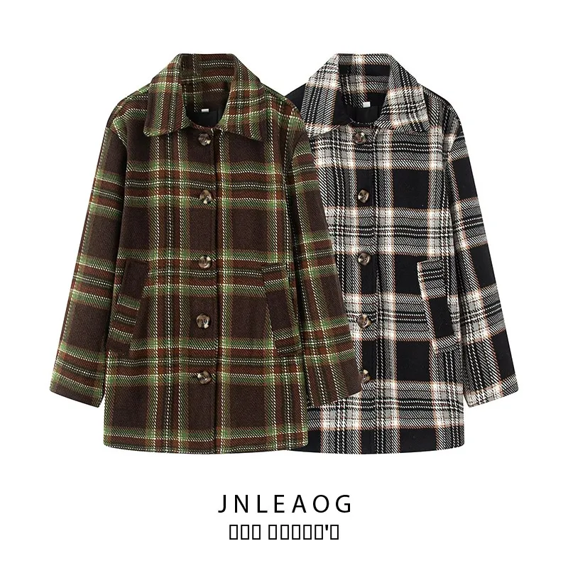 

Женское модное шерстяное пальто JNLEAOG, осеннее, новое, универсальное, длинное, на пуговицах, из полиэфирного волокна