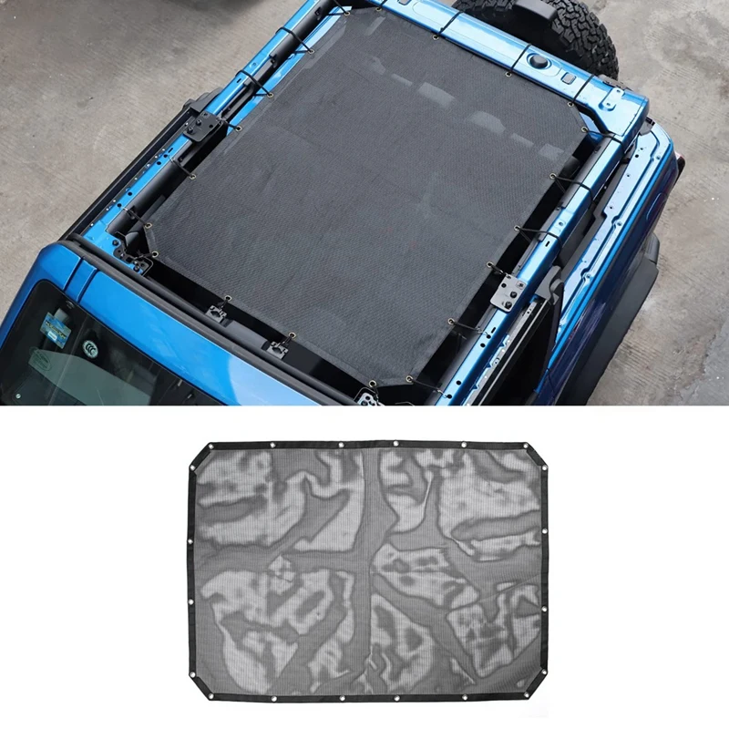 Sunshade Mesh Shade Top Cover Provides Roof UV Sun Protection For Ford Bronco 2 Door 2021 2022 2023 Accessories