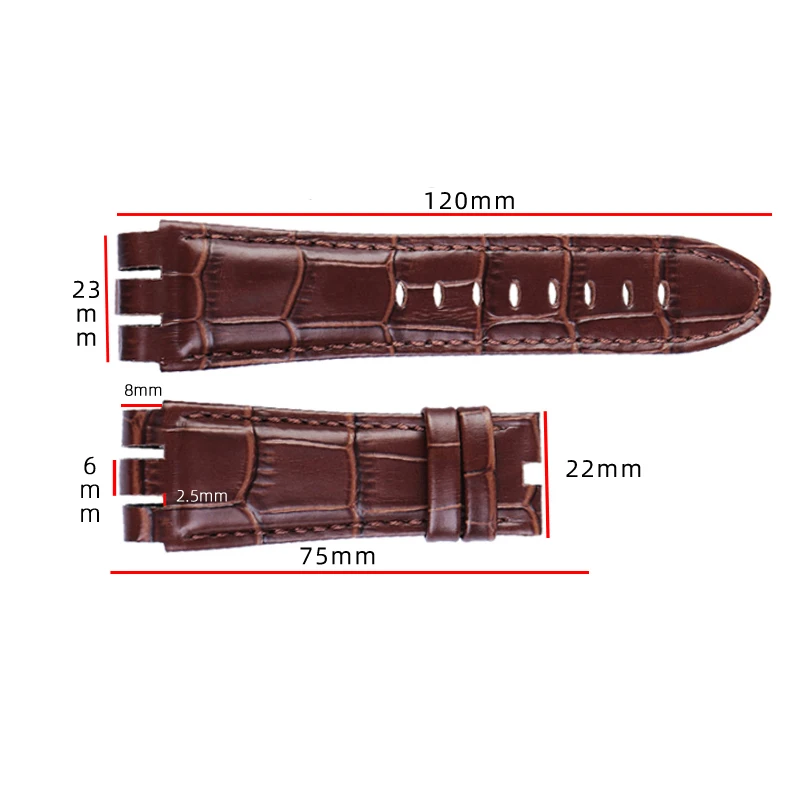 23MM Genuine Calf Leather Watchband For Swatch IRONY YOS440 449 448 447 401G Men Watch Strap Steel Clasp Bracelet With Tools