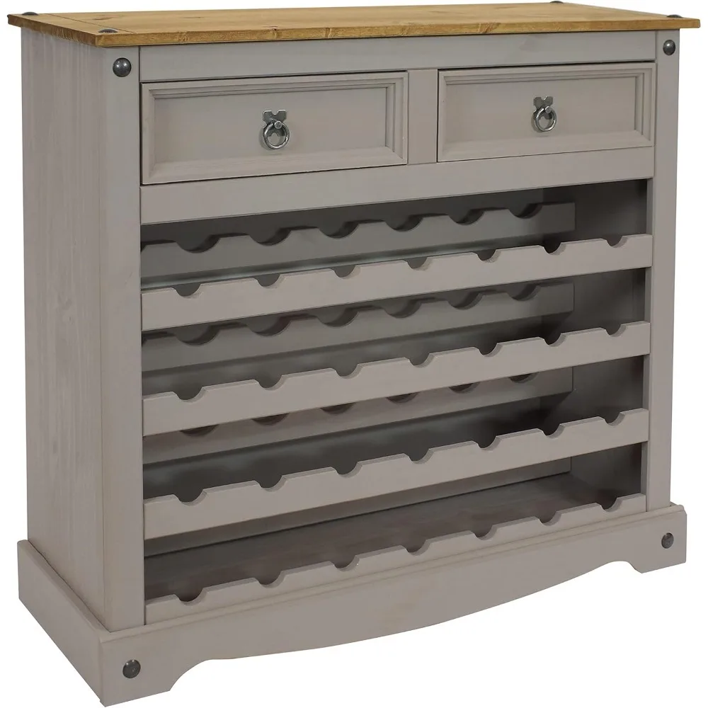 

Sunnydaze 34,5-дюймовый h стойка для вина из массива сосны на 28 бутылок — четыре ряда из 7 бутылок — 2 ящика, выдвижные ящики из цинкового сплава