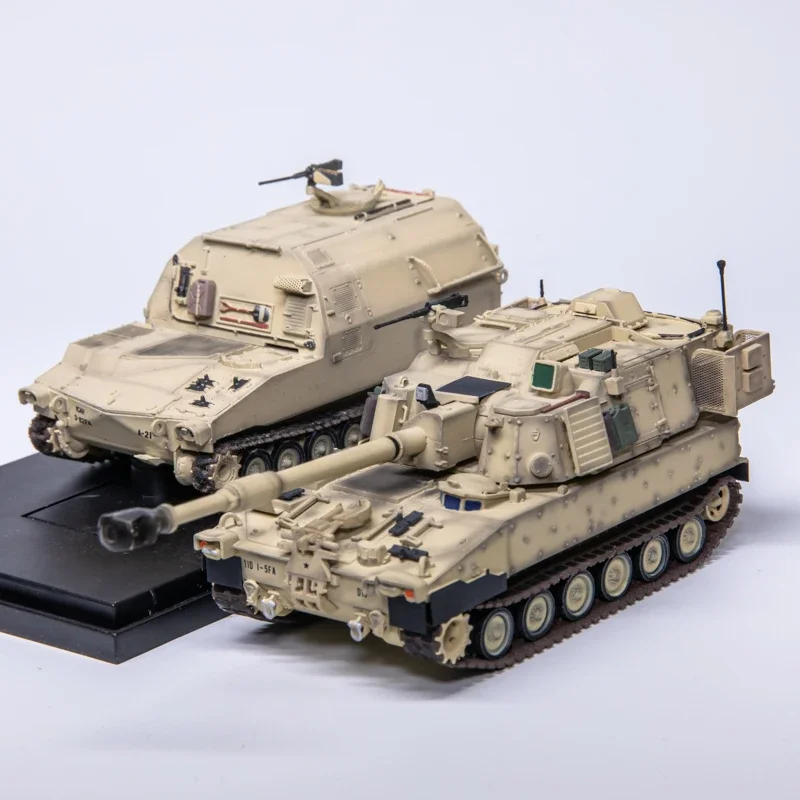 1:72 Scale Plastics US M109A7 Self-propelled Grenade Tank 155mm Sand Color Model Track Type Classics Adult Gifts Static Display