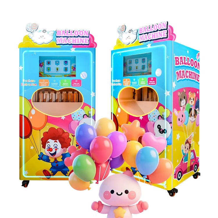 Customized Easy Operate Electric Customized Logo 24/7 LED Display Automatic Balloon Vending Machine for Small Business
