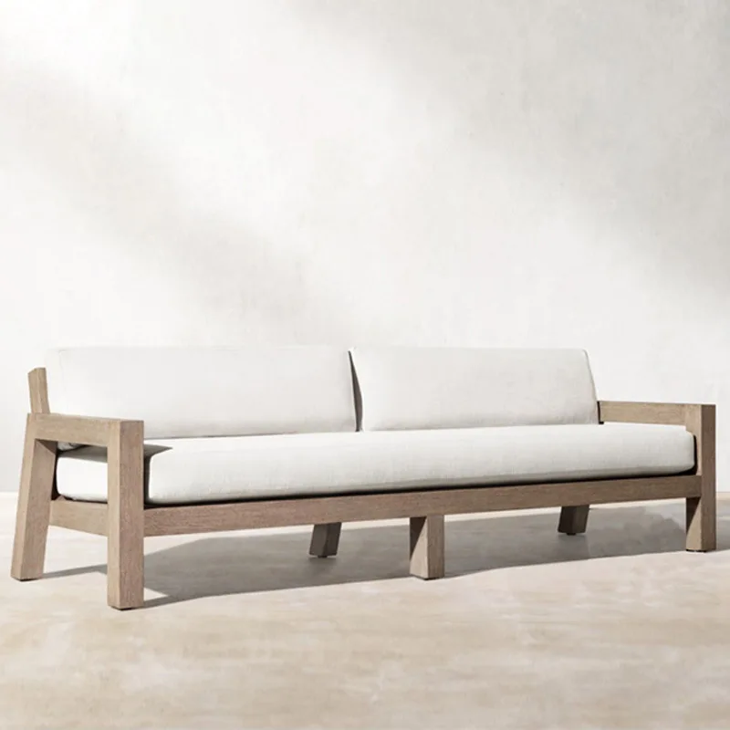 Outdoor teak sofa preservative wood sun protection
