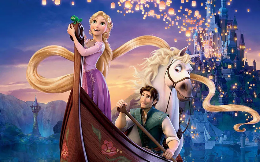 Sfondo principessa Rapunzel per decorazioni per feste di compleanno sfondo principessa aggrovigliato per decorazioni per torte per feste Baby Shower