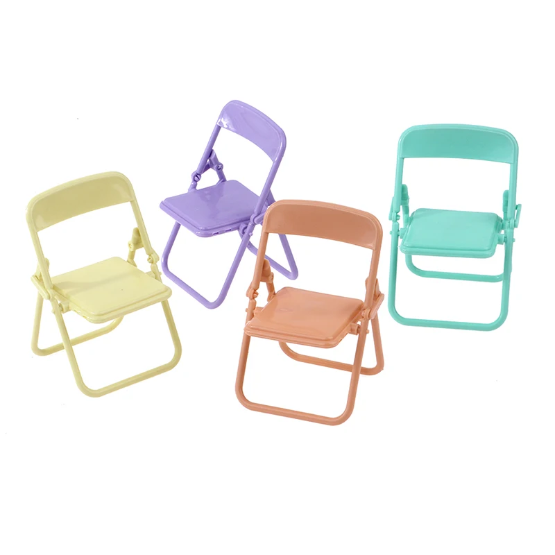 

1Pc Mini Chair 1:12 Dollhouse Miniature Chair Armchair Folding Chair Furniture Model Doll House Accessories