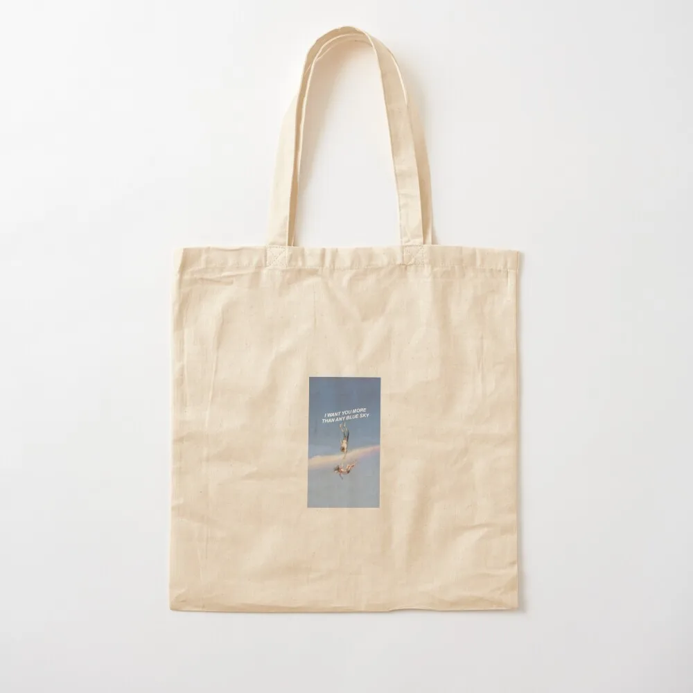 I want you more than any blue sky - weathering with you Tote Bag ecological bags tote bag university Big bag women