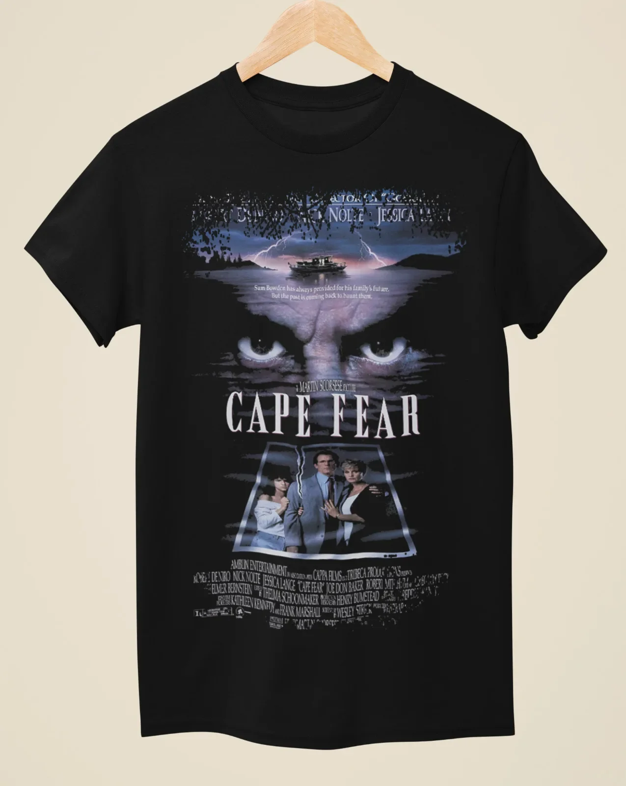 

Cape Fear — черная футболка унисекс в стиле фильма с постером