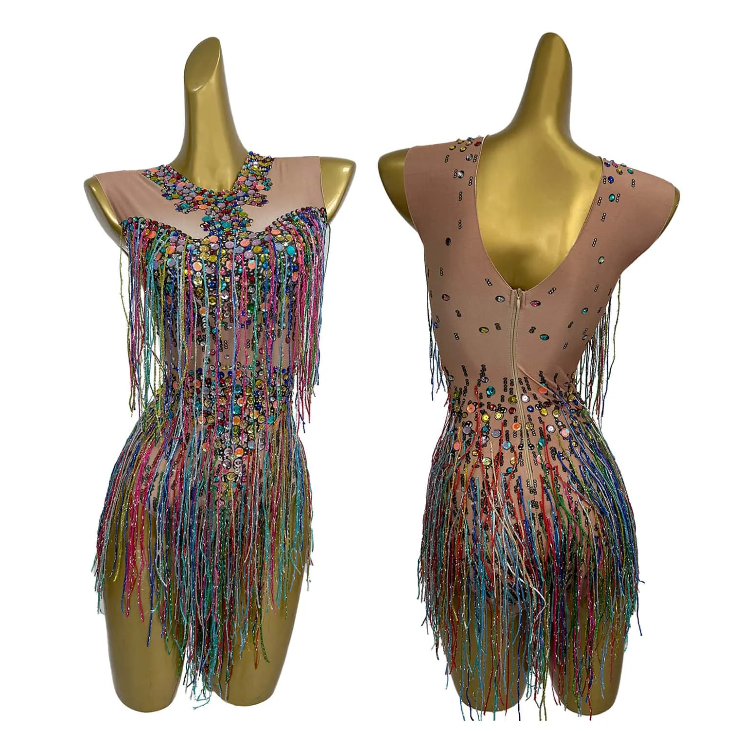 Shine Sequins Tassel Bodysuit Luxury Women Birthday Sequins Prom Wear Hot Dance Club Black Girls Stage Show Outfit Wucaibinfen