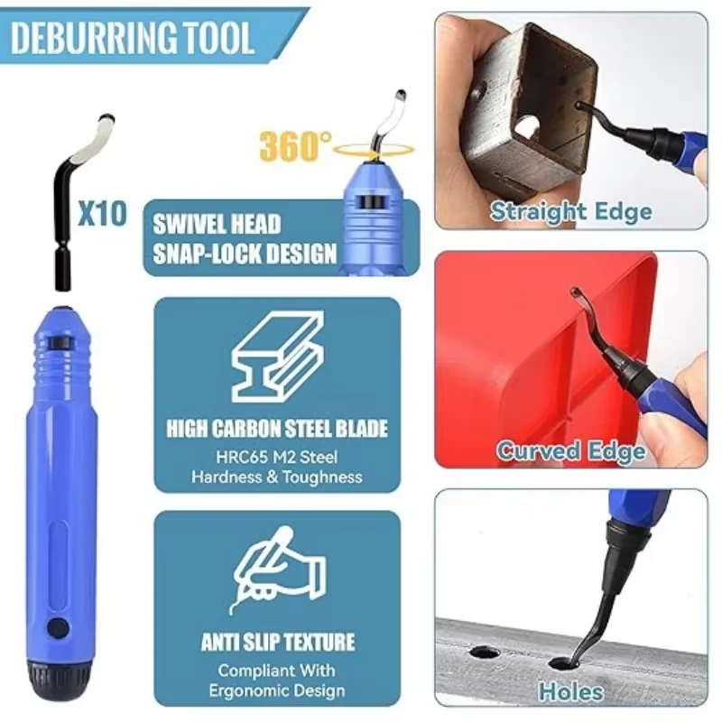 

Нож для зачистки 3D-принтеров, инструмент для удаления заусенцев, скребок для зачистки PLA, ABS, PETG с 10 лезвиями для удаления заусенцев