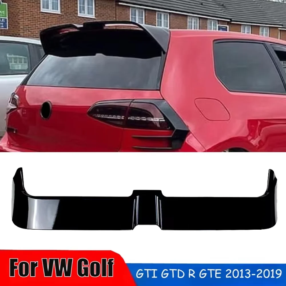 For VW Golf 7 7.5 MK7 7.5 GTI GTD R GTE Style Gloss Black Rear Roof Spoiler Rear Trunk Diffuser Tail Wing External decoration