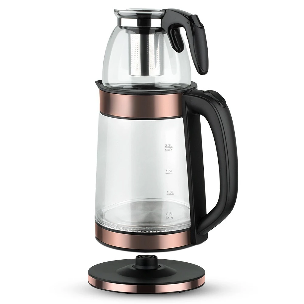 

2026 Double-layer Electric Kettle, High Borosilicate Glass, Blue Light Steam Teapot, Multifunctional