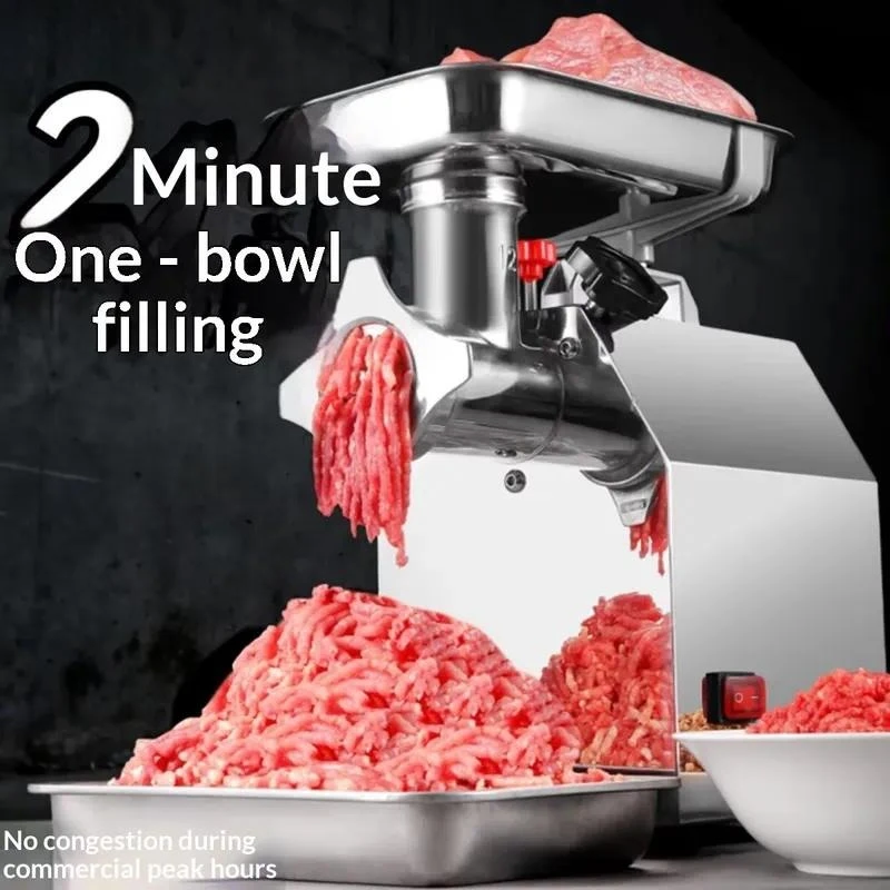Commercial High Power Electric Meat Grinder Stainless Steel Multifunctional Sausage Stuffer Desktop Meat Mincer