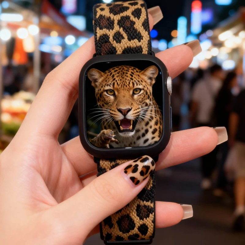 Nylon Strap for Apple Watch Band 46mm 42 44 40 38 45 41mm Adjustable Elastic Bracelet iWatch 10 9 8 7 6 5 4 3 SE Ultra 2 49mm