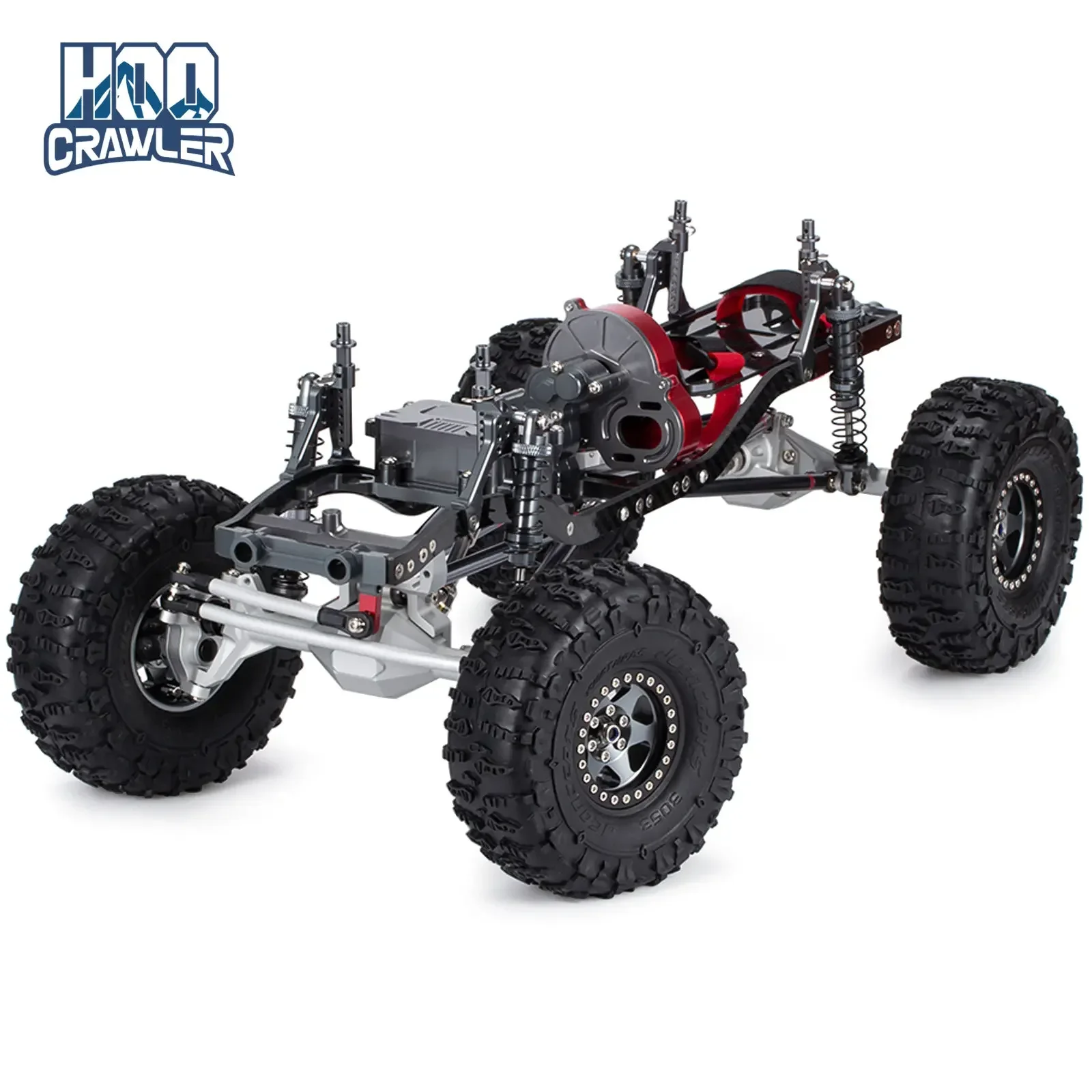 1:10 RC Crawler Frame All Metal Chassis Kit with Portal Axle Carbon Rail 1.9 Wheels for 1/10 RC Crawler SCX10 Off Road Truck