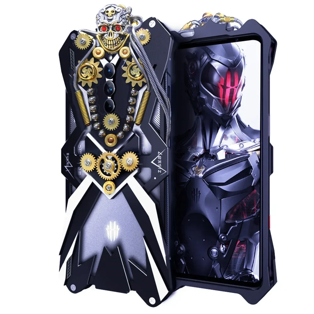 

Luxury Metal Armor Case For Nubia Red Magic 9 Pro + Case Hand Made Gear Cover Funda For Nubia Red Magic 7 7S 6 8 8S Pro + Case